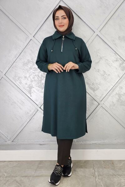 KADIN FERMUARLI BAĞCIKLI TESETTÜR TUNİK