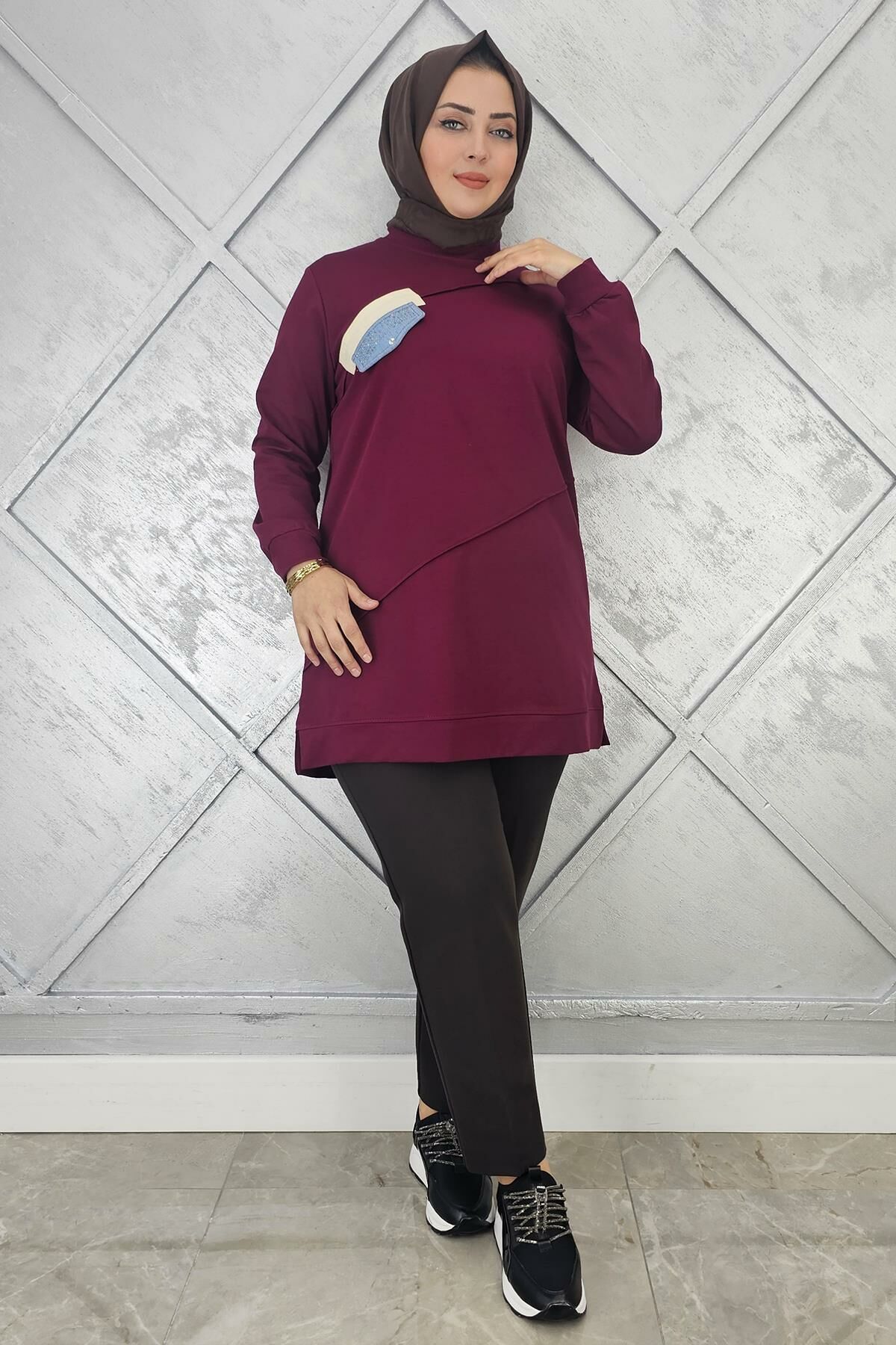 KADIN CEP GÖRÜNÜMLÜ TESETTÜR TUNİK