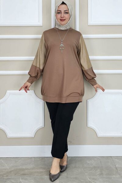 PYS KADIN KOMBİNLİ KOLYE DETAYLI TESETTÜR TABA - 3 BEDEN