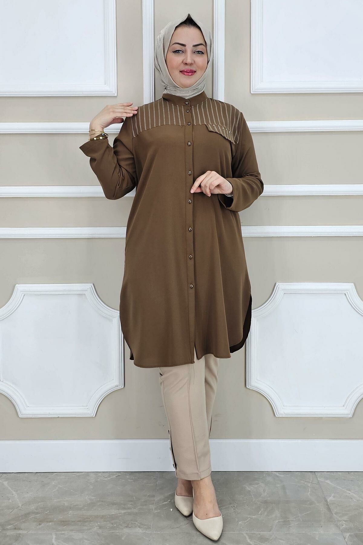 PYS KADIN HAKİM YAKA TESETTÜR GÖMLEK