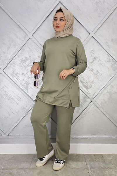 KADIN NERVÜR VE ALLER DİKİM TESETTÜR TAKIM HAKİ - 3 BEDEN