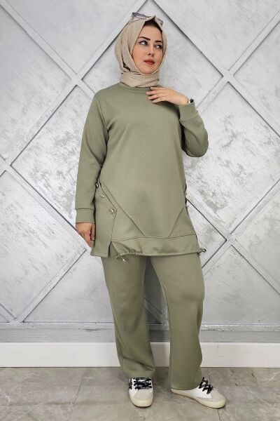 KADIN NERVÜR VE ALLER DİKİM TESETTÜR TAKIM HAKİ - 4 BEDEN