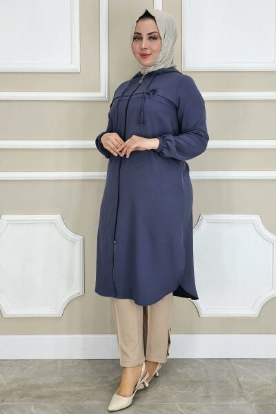 PYS KADIN DİKME AKSESUAR DETAYLI TESETTÜR KAP ANTRSİT - 4 BEDEN