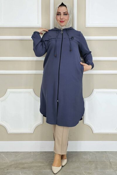 PYS KADIN DİKME AKSESUAR DETAYLI TESETTÜR KAP ANTRSİT - 4 BEDEN