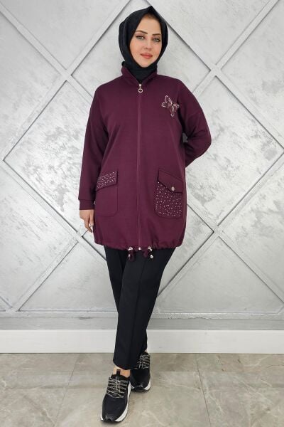 KADIN RİVET DETAYLI PANTOLON SİYAH - 50