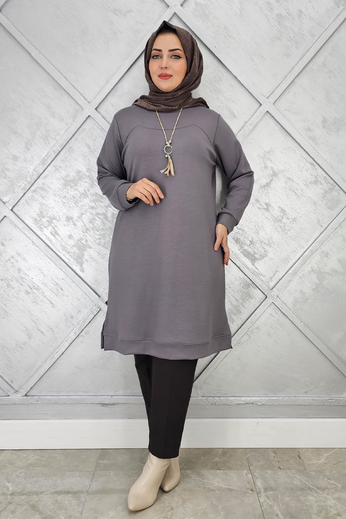 KADIN KOLYE DETAYLI TESETTÜR TUNİK