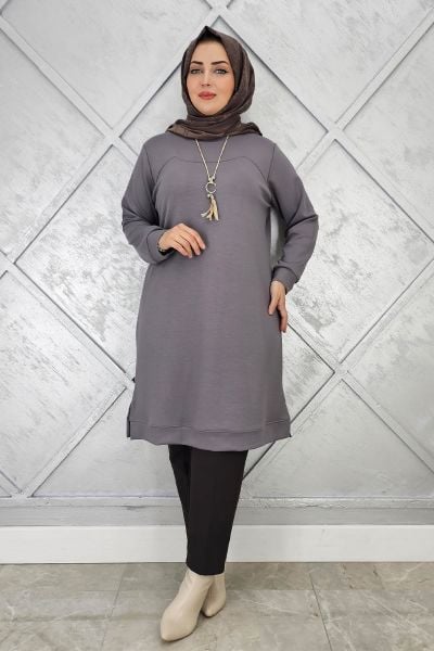 KADIN KOLYE DETAYLI TESETTÜR TUNİK