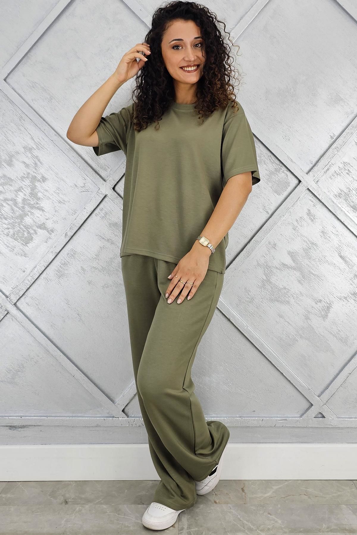 PYS KADIN KISA KOLLU TESETTÜR TAKIM HAKİ - XL