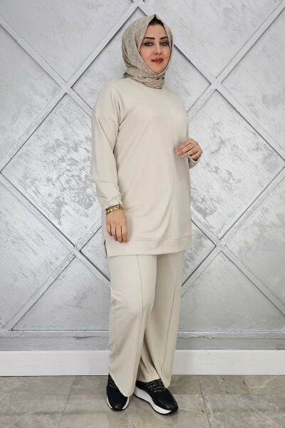 KADIN KOL LASTİKLİ TESETTÜR TAKIM TAŞ - 4 BEDEN