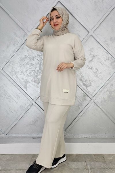 KADIN KOL LASTİKLİ TESETTÜR TAKIM TAŞ - 4 BEDEN