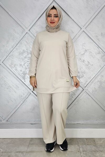 KADIN KOL LASTİKLİ TESETTÜR TAKIM TAŞ - 4 BEDEN