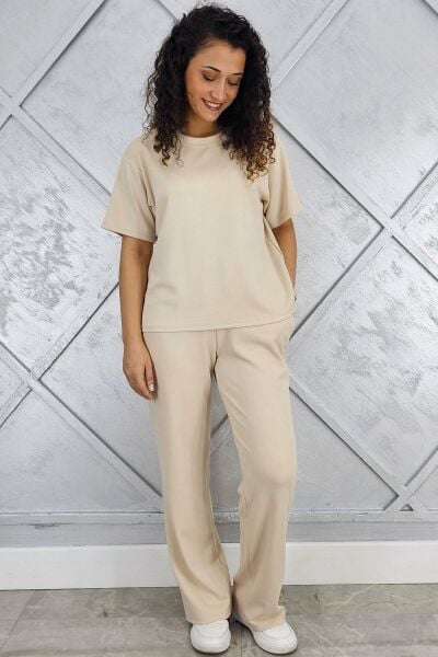PYS KADIN KISA KOLLU TESETTÜR TAKIM BEJ - L