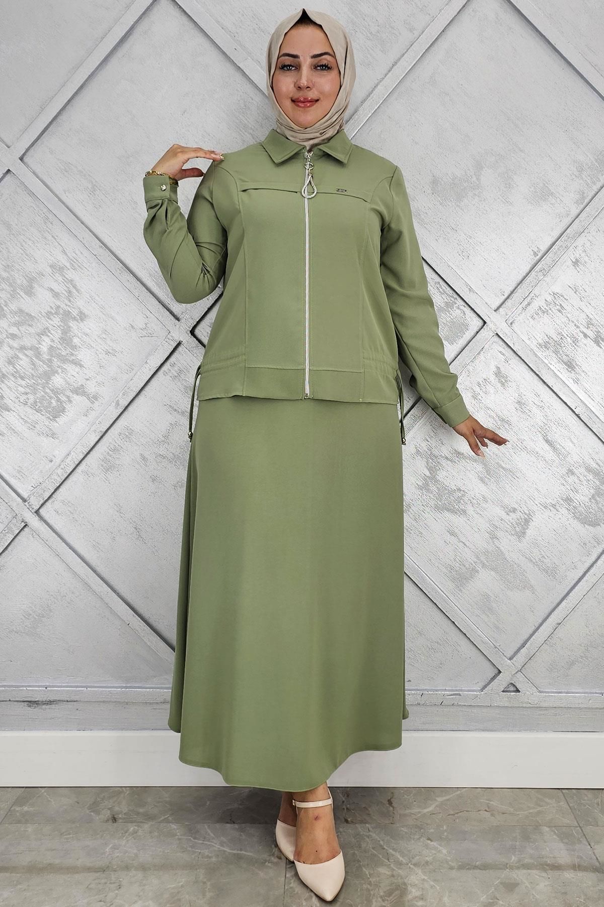 PYS KADIN BÜZGÜ DETAYLI TESETTÜR TAKIM