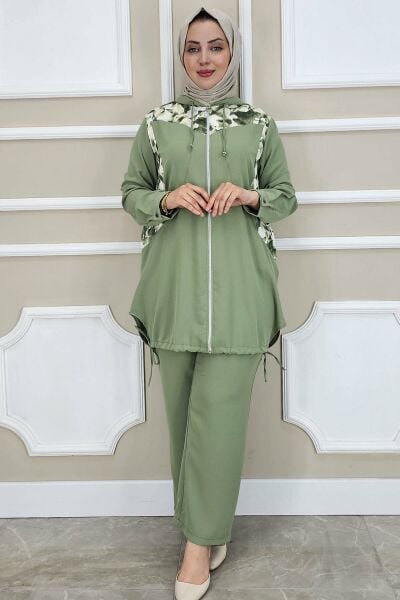 PYS KADIN KOMBİN DETAYLI TESETTÜR TAKIM HAKİ - 5 BEDEN