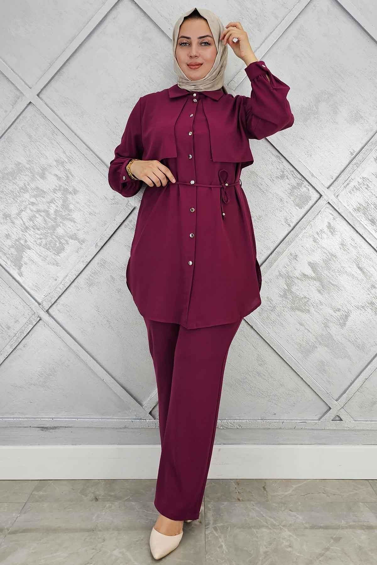 PYS KADIN BELİ BAĞCIKLI TESETTÜR TAKIM