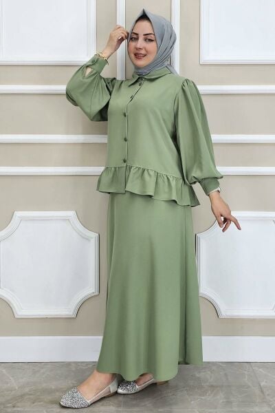 PYS KADIN FIRFIR DETAYLI ETEKLİ TESETTÜR TAKIM