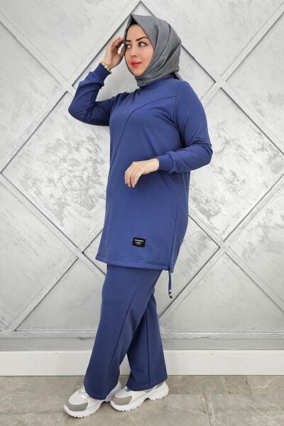 KADIN ARMA DETAYLI TESETTÜR TAKIM İNDİGO - 2XL