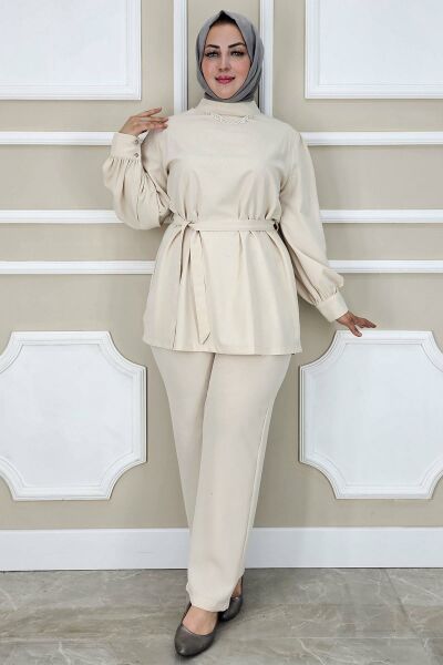 PYS KADIN DANTEL DETAYLI TESETTÜR TAKIM TAŞ - 5 BEDEN