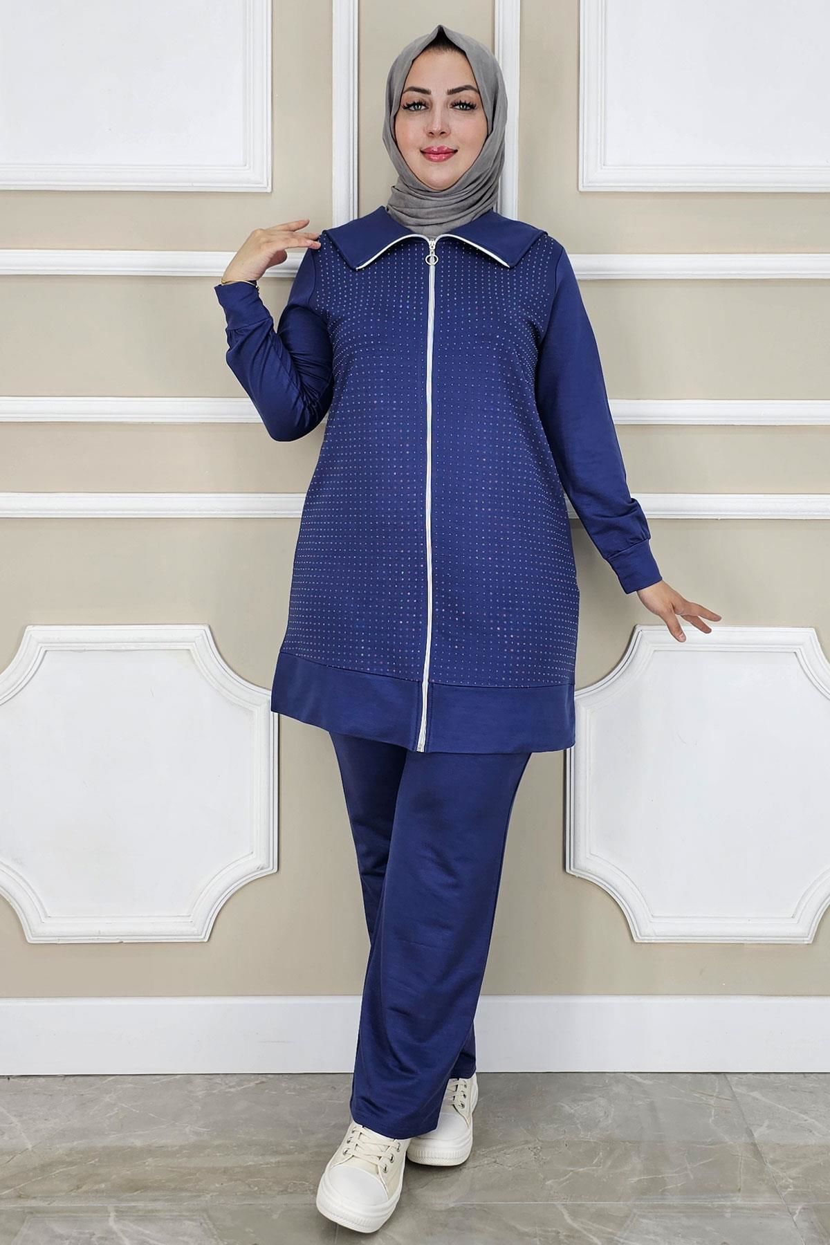 PYS KADIN BEDEN TAŞ DETAYLI TESETTÜR TAKIM