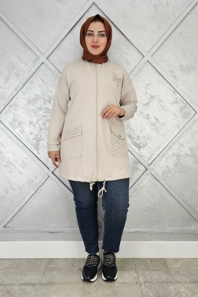 KADIN DİKME VE TAŞ DETAYLI TESETTÜR GİY ÇIK TAŞ - 3 BEDEN