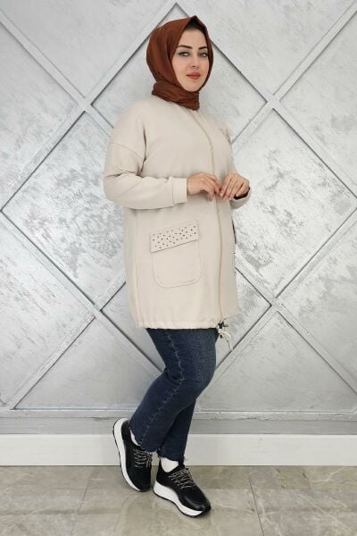 KADIN DİKME VE TAŞ DETAYLI TESETTÜR GİY ÇIK TAŞ - 3 BEDEN