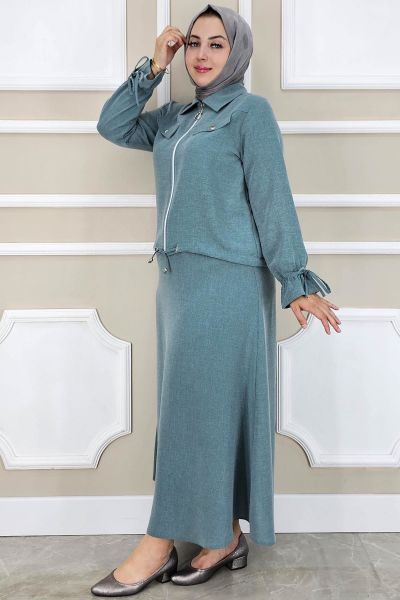 PYS KADIN MANŞETİ BAĞ İPLİ TESETTÜR TAKIM HAKİ - 2 BEDEN