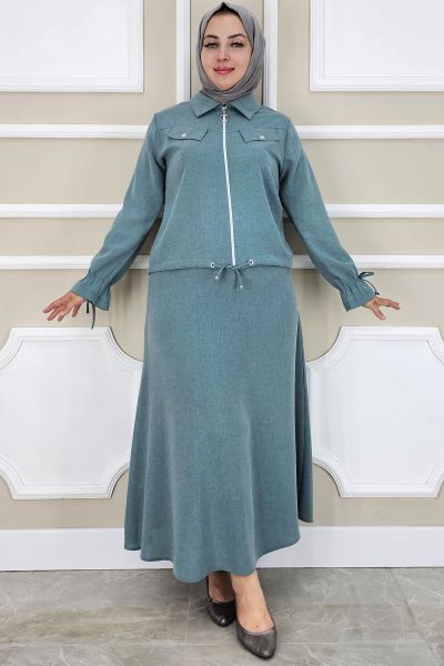 PYS KADIN MANŞETİ BAĞ İPLİ TESETTÜR TAKIM HAKİ - 2 BEDEN