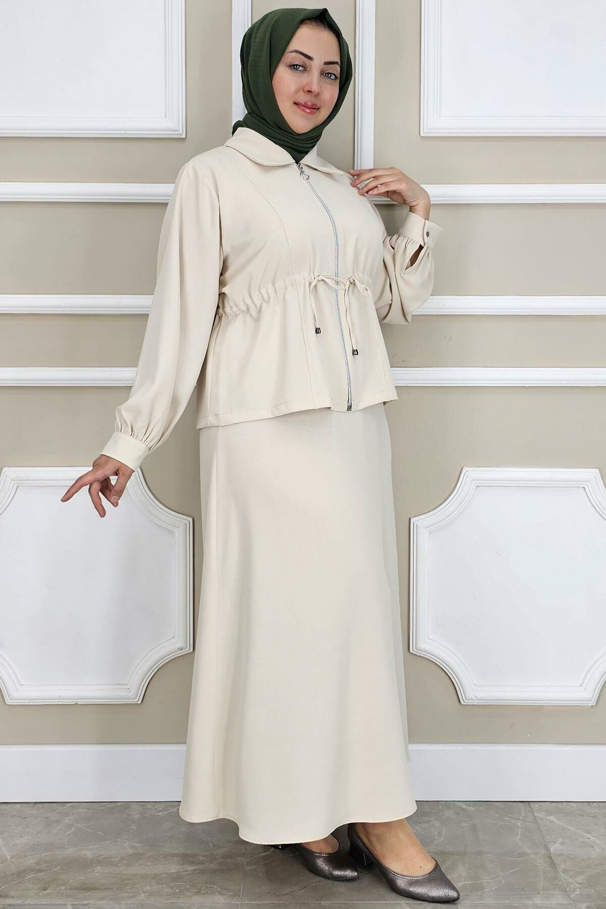 PYS KADIN FERMUARLI BAĞCIKLI TESETTÜR TAKIM TAŞ - 3 BEDEN