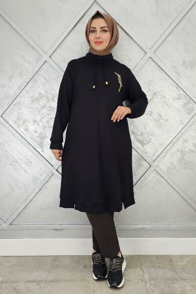 KADIN DİKME DETAYLI TESETTÜR TUNİK